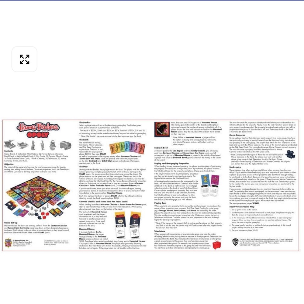 👋 “HANNA-BARBERA OPOLY COLLECTOR’S EDITION BOARD GAME❗️ - Picture 4 of 4